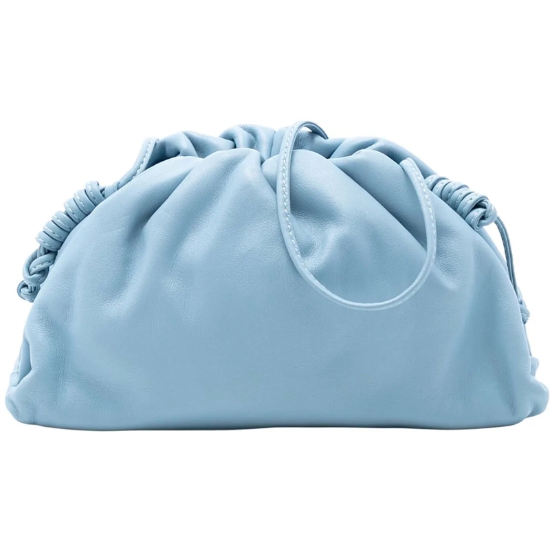 Bottega Veneta Schultertasche Lambskin The Mini Pouch Crossbody blau