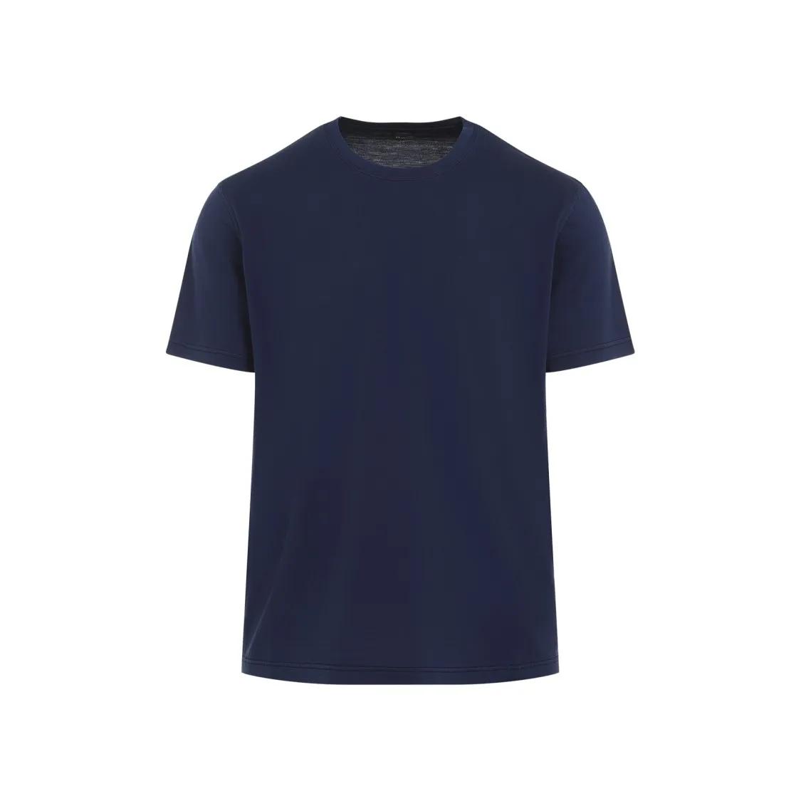 Kiton - Silk T-Shirt - Größe L - blau