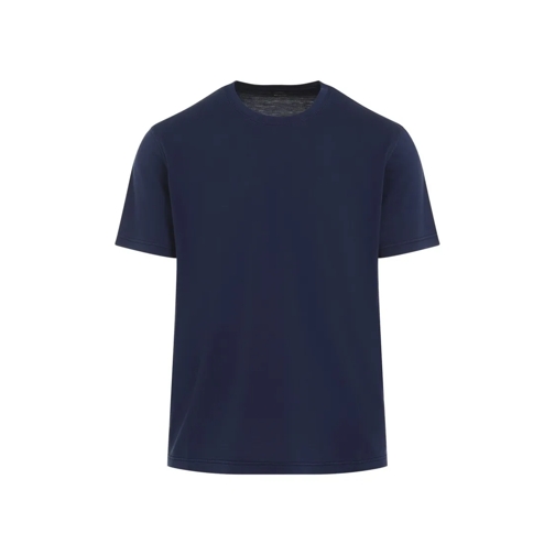 Kiton Silk T-Shirt Blue T-tröjor