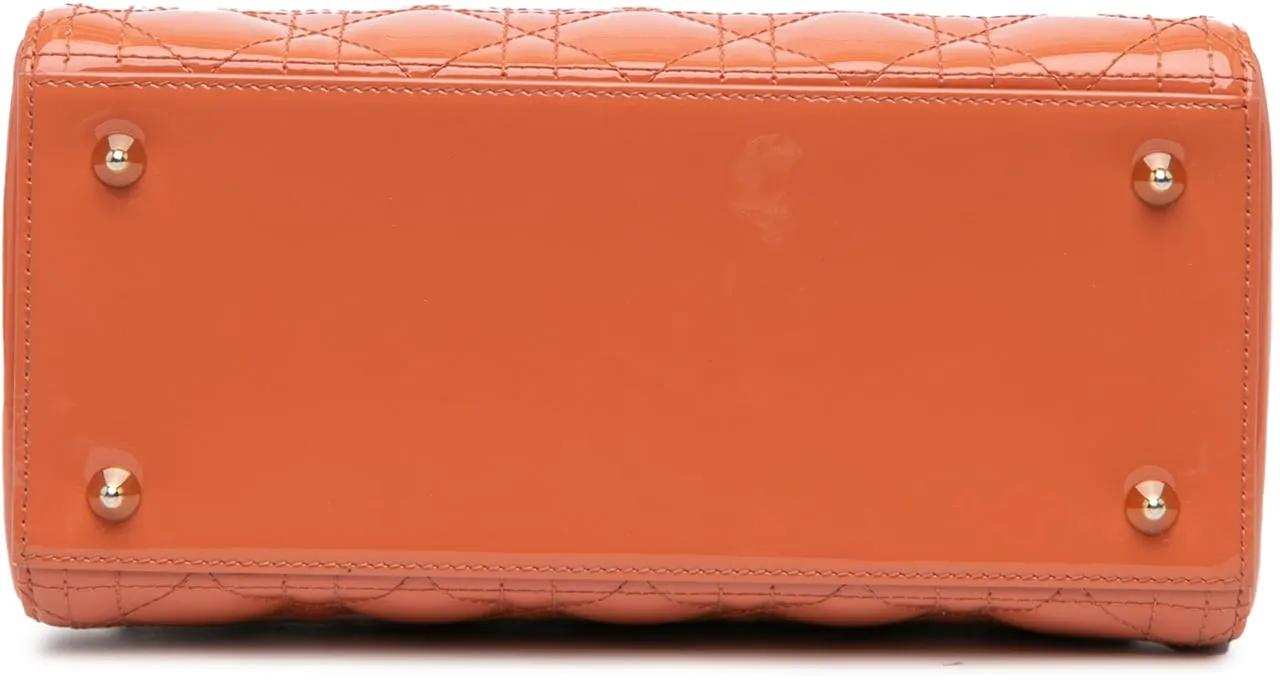 Thumbnail - Christian Dior Hobo Bags - Medium Patent Cannage Lady Dior - Gr. unisize - in Orange - für Damen