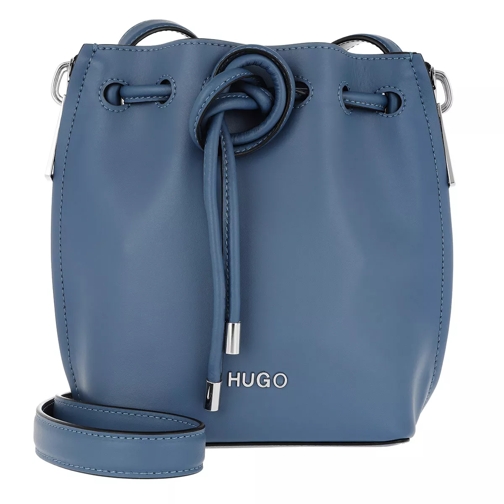 Hugo Hoxton Drawstring Bag Medium Blue Bucket Bag
