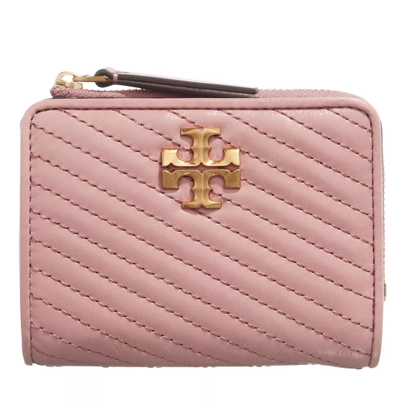 Tory Burch Bi-Fold-Portemonnaie Kira Moto Quilt Bi-Fold Wallet Pink Magnolia