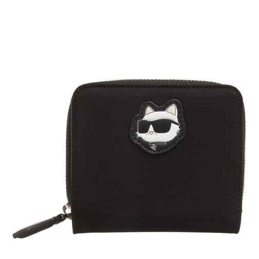 Karl Lagerfeld Ikonik 2.0 Nylon S Zipwt Chp Black Portemonnaie mit Zip-Around-Reißverschluss
