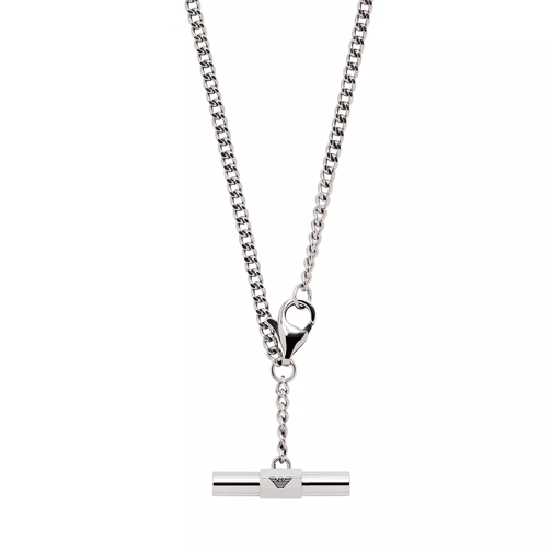 Emporio Armani Stainless Steel Chain Necklace Silver Mittellange Halskette