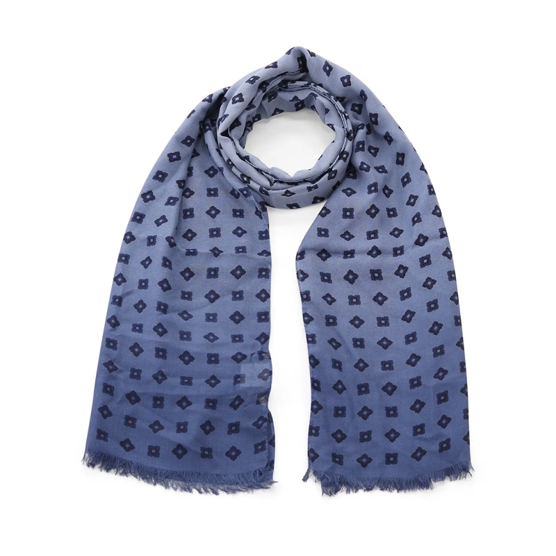 Altea Écharpe en laine Tuch mit Muster blau