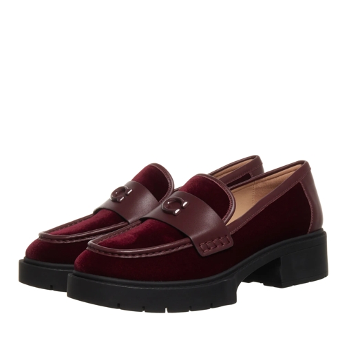 Coach Mocassin Leah Velvet Loafer merlot