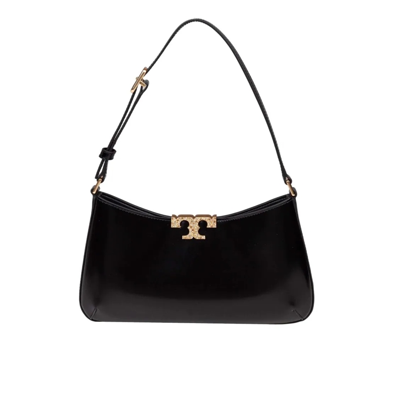 Tory Burch Sac à bandoulière Eleanor Pave Slim Smooth Leather Shoulder Bag, Bla Black
