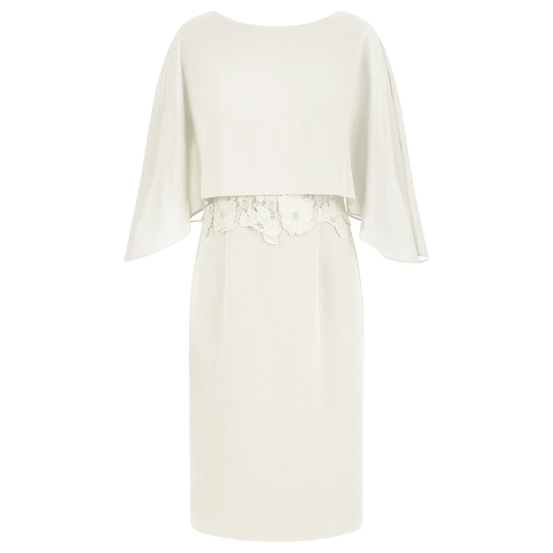 Apart Abendkleid Kleid mit Chiffoncape creme