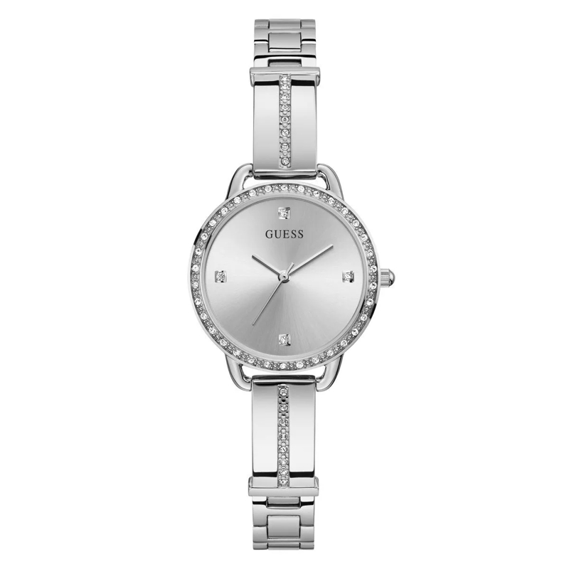Guess Quarzuhr Quarz-Analoguhr Gd Bellini silber