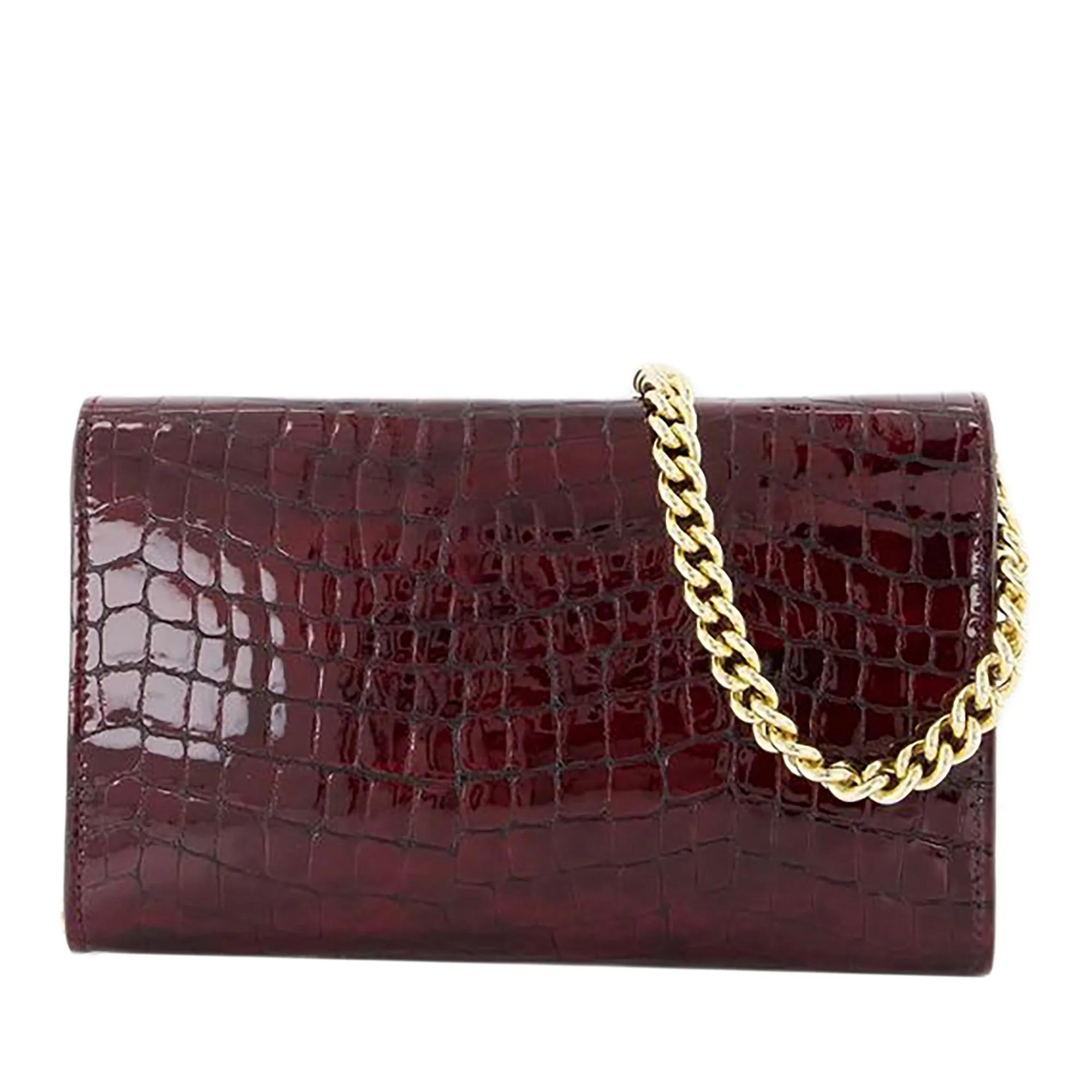 Anine Bing Clutches Elly Small Clutch Leather Burgundy in rood