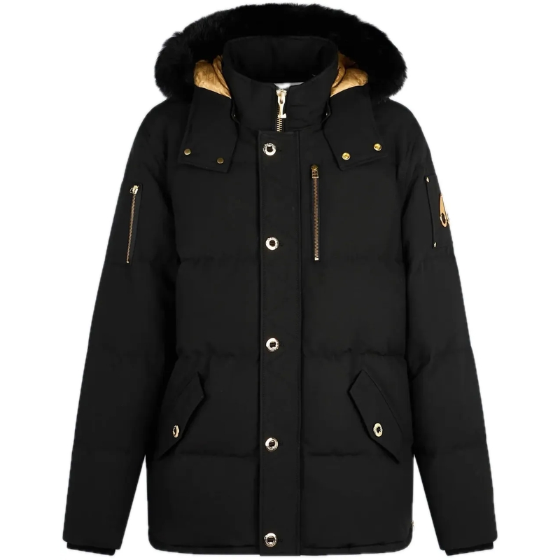 Moose Knuckles Daunenjacke Men 3Q Jacket Gold Shearling Black schwarz