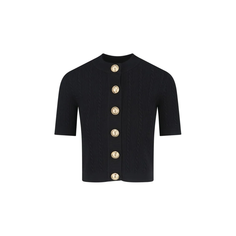 Balmain Strickjacke Sweaters Black schwarz