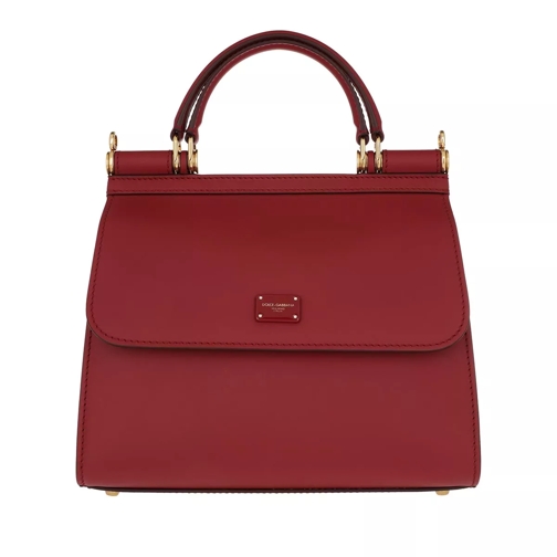 Dolce&Gabbana Sicily Small Satchel Bag Rosso Cartable