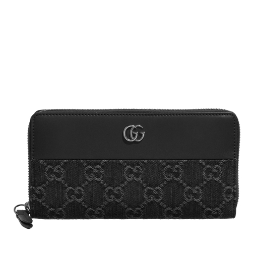 Gucci GG Marmont Zip Around Wallet Black Portemonnaie mit Zip-Around-Reißverschluss