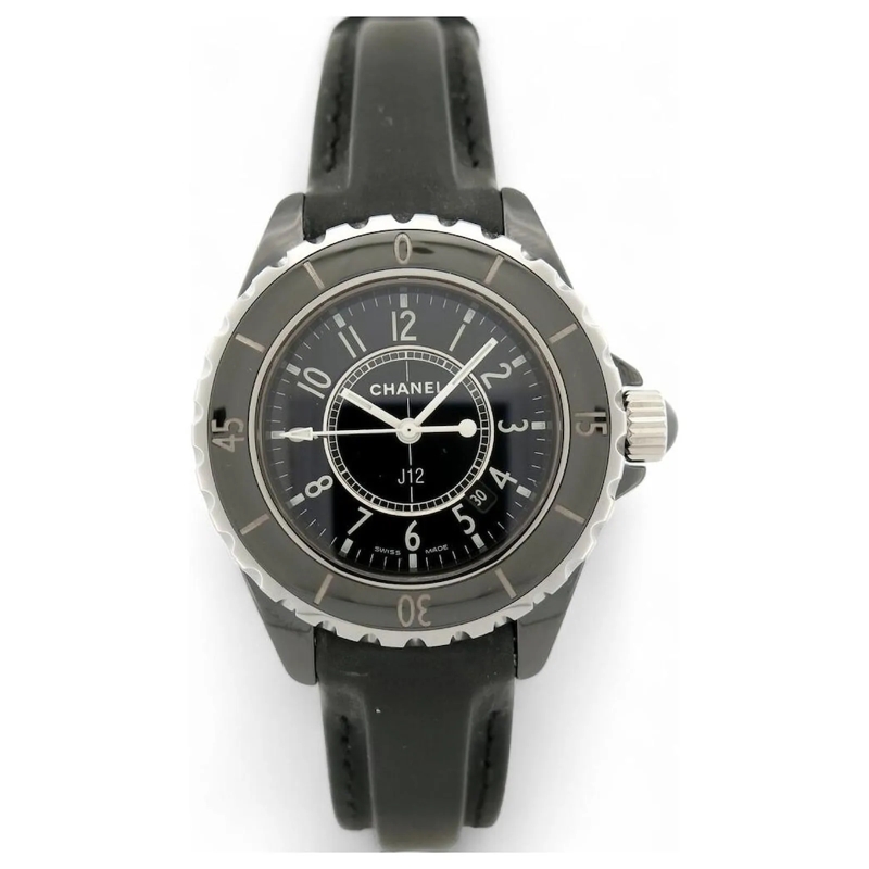 Chanel Automatisch Horloge NEU UHR CHANEL J12 H5695 QUARZ 33 MM KERAMIK & LED schwarz