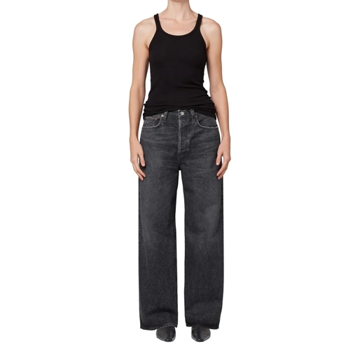 Agolde Low Slung Baggy Denim Pants Black Jeans