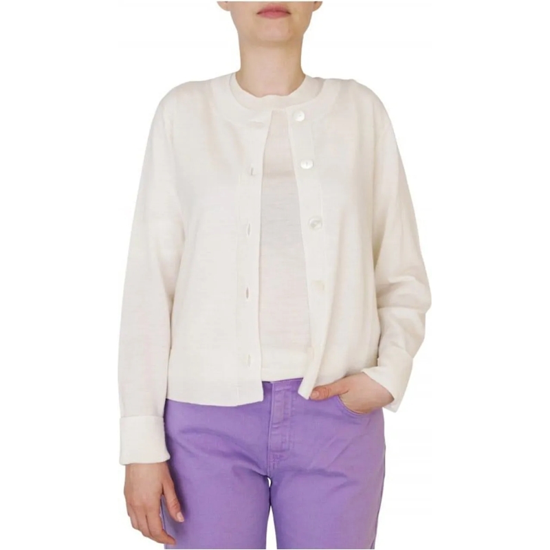 P.A.R.O.S.H. Sweat-shirt Parosh Sweaters Cream White weiß