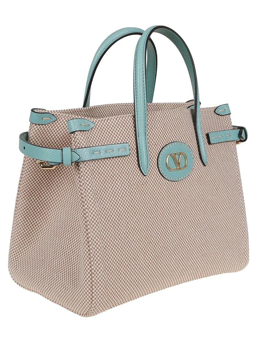 Valentino Garavani Shoppers & Totes Structured Small Tote With Vlogo Signature in beige