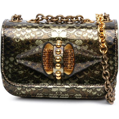 Christian Louboutin Schultertasche 2010-2024 Mini Printed Calfskin Sweet Charity Cros grün