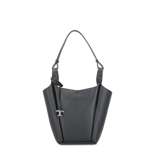 Tod's Leather Shoulder Bag Black Schoudertas