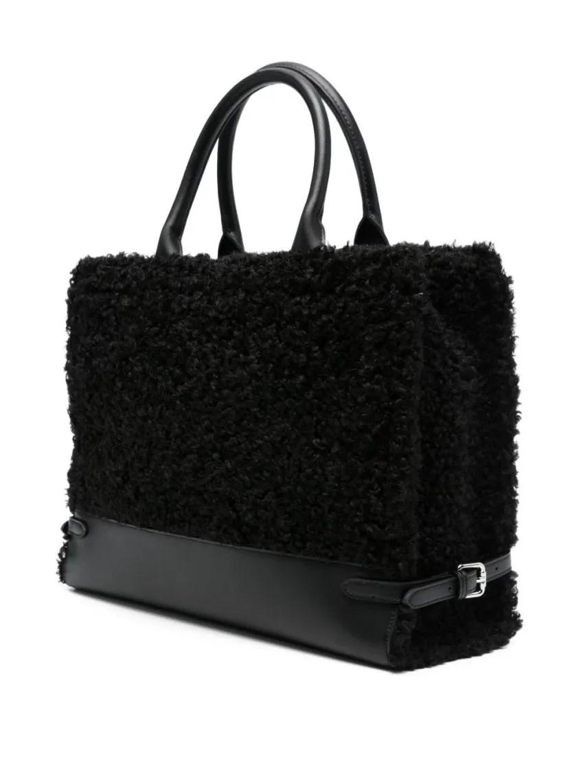 Thumbnail - Twin-Set Shopper & Totes - Textured Black Handbag - Gr. unisize - in Schwarz - für Damen