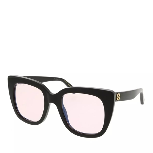 Gucci GG0163S-009 51 Blue & Beyond Woman Sunglasses Black-Pink Sonnenbrille