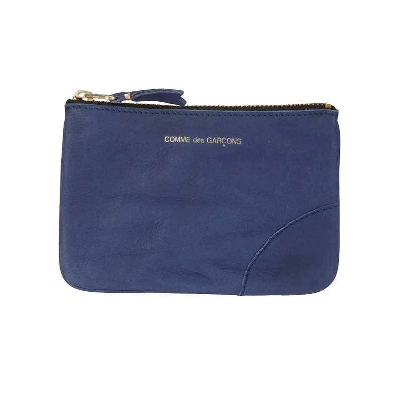 Comme des Garcons Geldbörse Blue Leather Wallet Blue