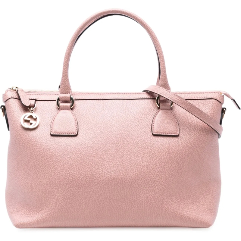 Gucci Schultertasche Dollar Calfskin GG Charm Satchel rose