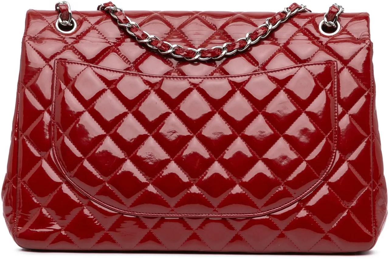Chanel Crossbody bags 2010-2011 Maxi Classic Patent Double Flap in rood