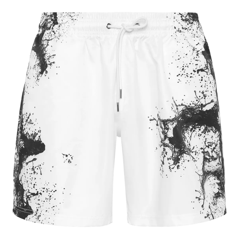 Plein Sport Shorts Jogging-Shorts Splash weiss