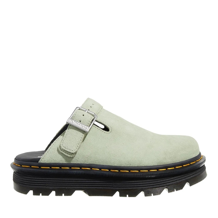 Dr Martens★ZEBZAG SUEDE ミュール★厚底★兼用★SAGE GREEN Zebzag Suede Casual Slingback Platform Mules in Sage Green