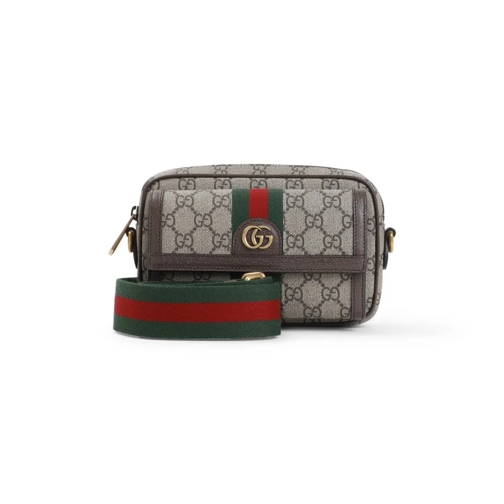 Gucci Gg Supreme Mini Bag Brown Schoudertas