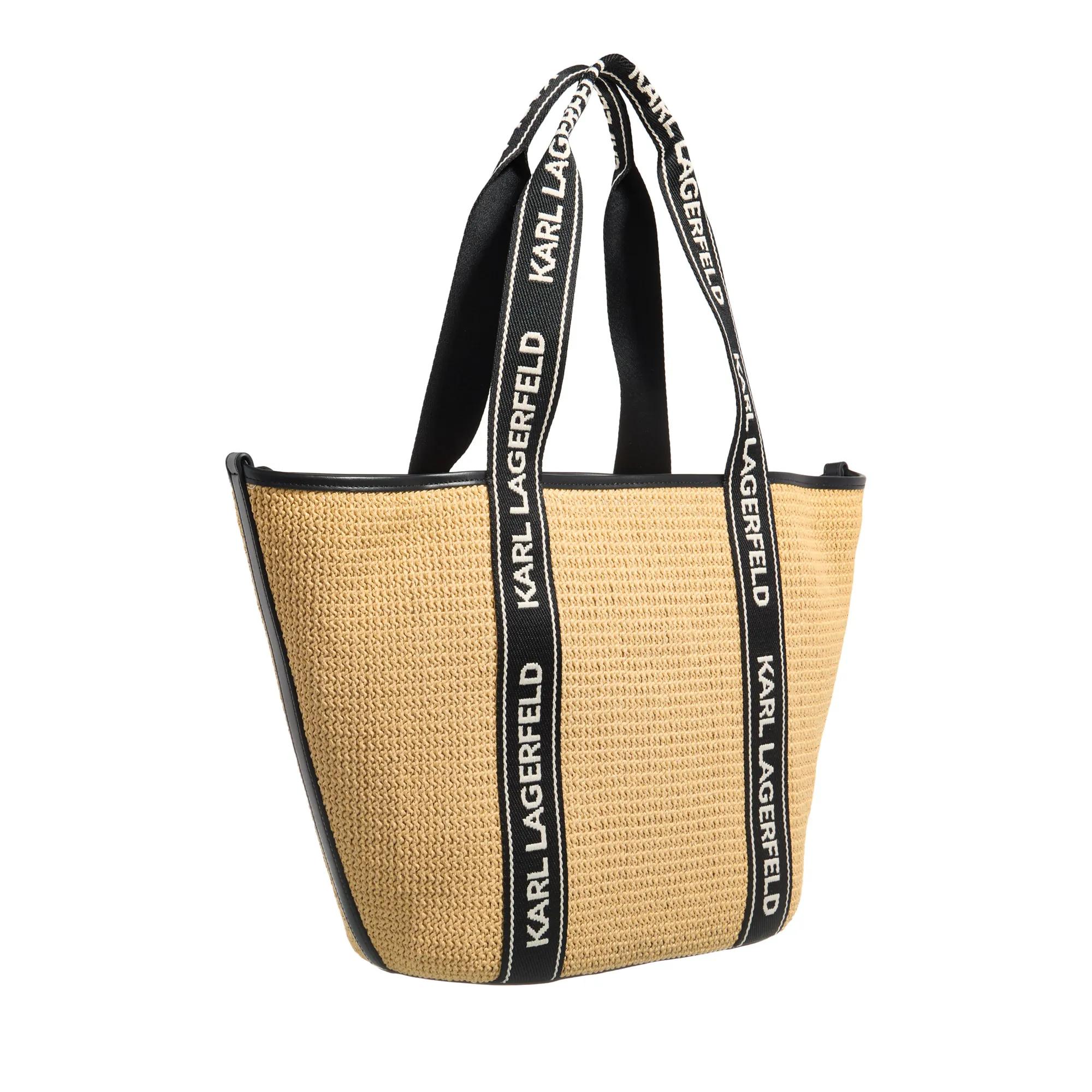 Karl Lagerfeld Shoppers & Totes K Essential Raffia Bag in beige
