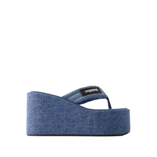 Coperni Sandale Wedge Sandals - Canvas - Washed Blue Blue