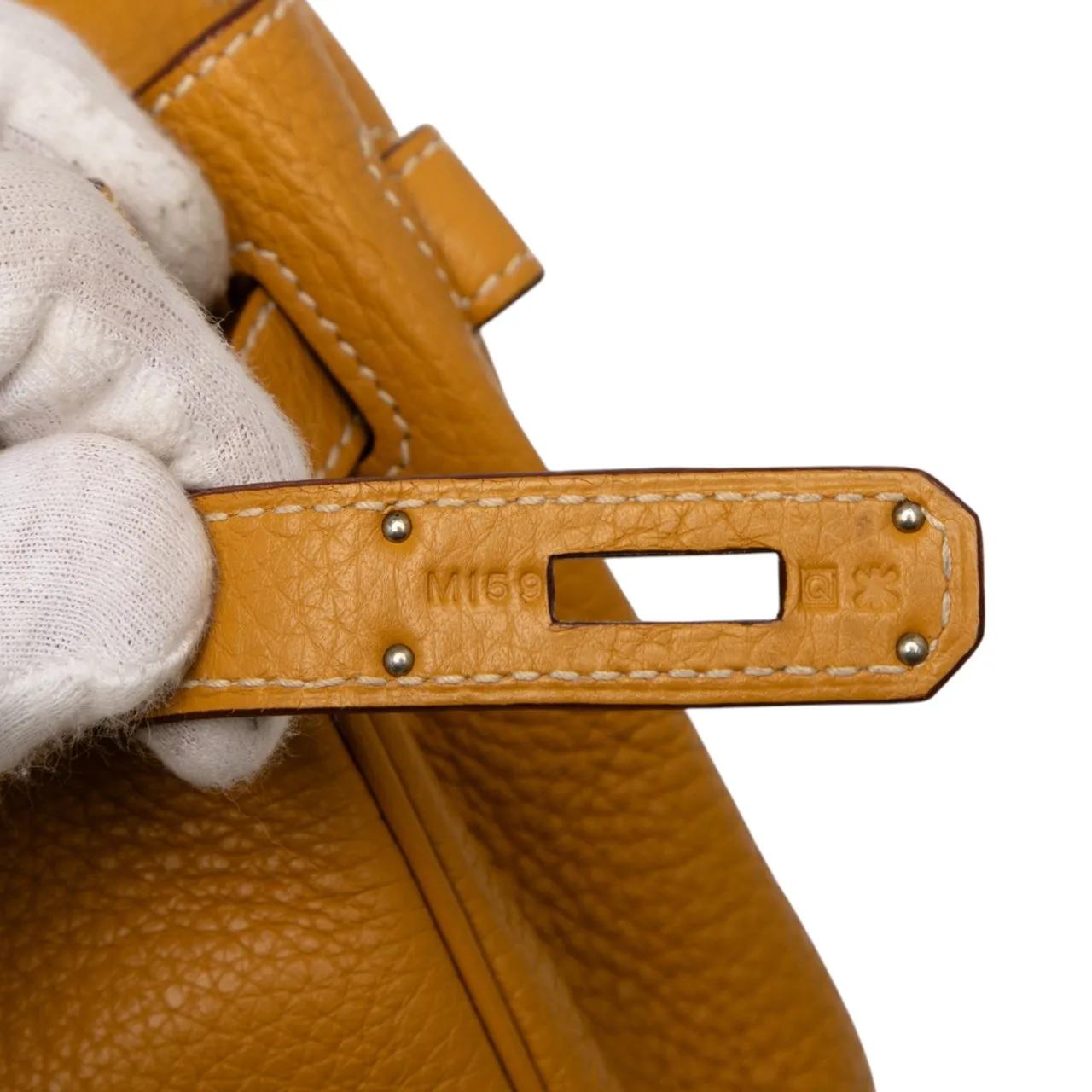 Thumbnail - Hermès Hobo Bags - Clemence Kelly II Retourne 32 - Gr. unisize - in Gelb - für Damen