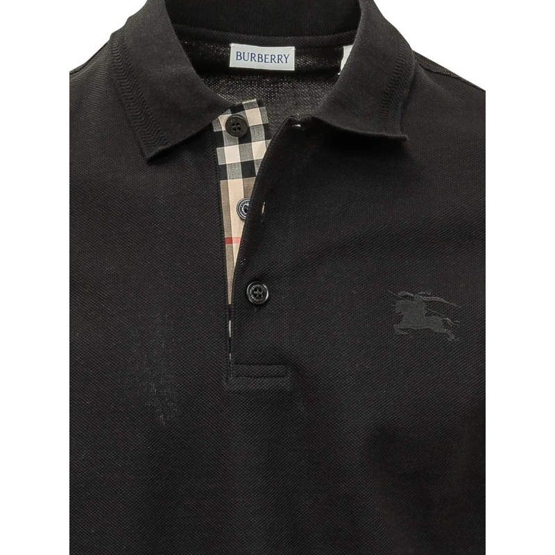 Burberry Polo Polo con Bottoni e Logo schwarz(Image 3)