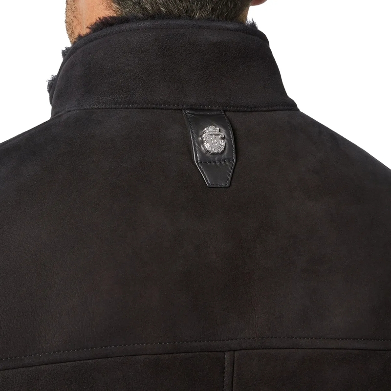 BILLIONAIRE Daunenjacke Lederjacke Crest dunkel-grau(Image 3)