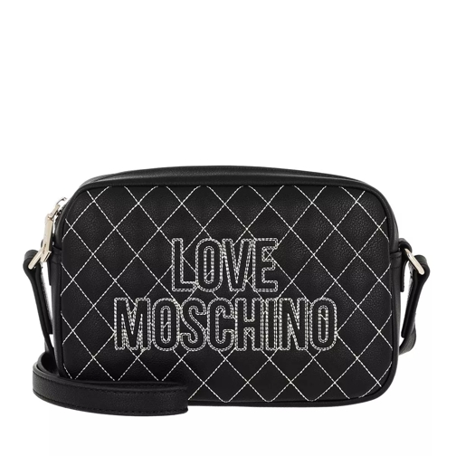 Love Moschino Logo Quilted Crossbody Bag Nero Crossbodytas