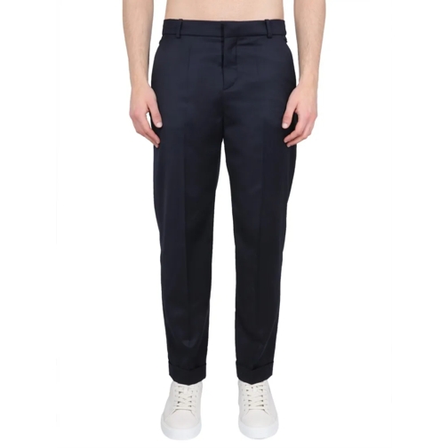 Balmain Anzugshosen Black Wool Straight Leg Pants Black