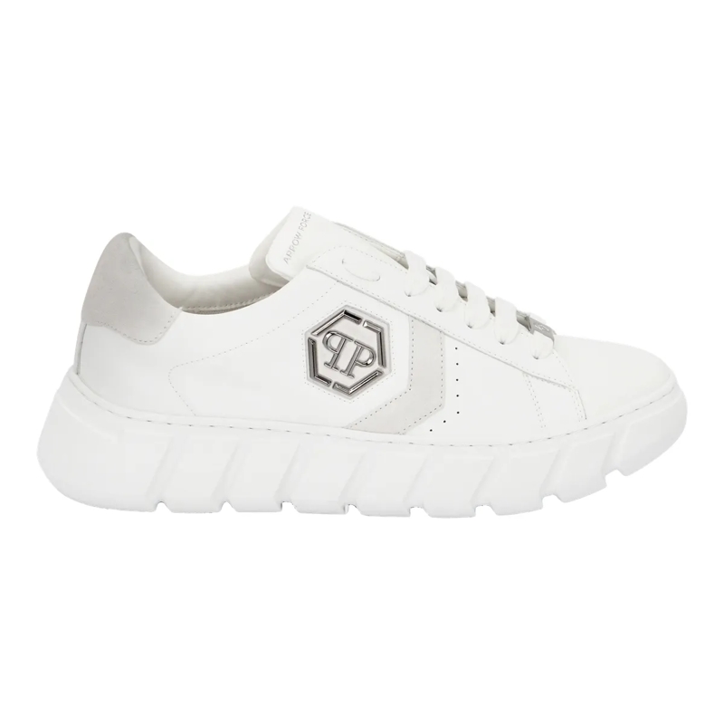 Philipp Plein Low-Top-Sneaker Lo-Top Turnschuhe Hexagon weiss(Image 3)