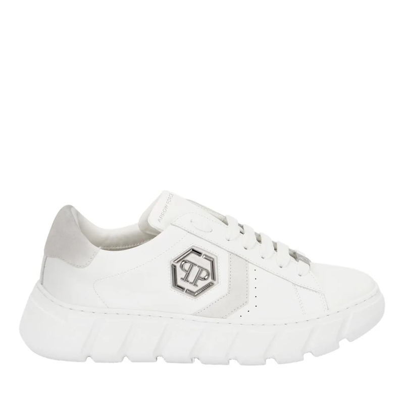 Philipp Plein Low-Top-Sneaker Lo-Top Turnschuhe Hexagon weiss