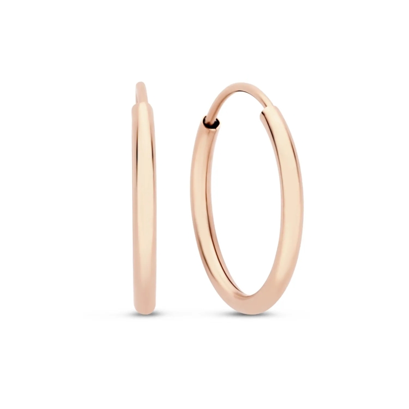 Isabel Bernard Créoles La Concorde Cerise 14 karat rose hoop earrings Rose gold