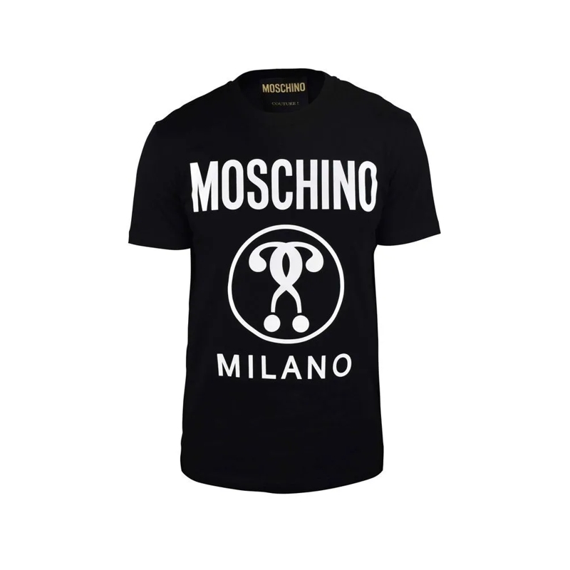 Moschino T-Shirt Cotton T-Shirt With Bold Logo Print Black