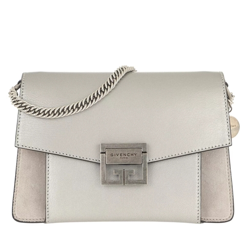 Givenchy Metallized Small GV3 Bag Leather Silver/Natural Schooltas