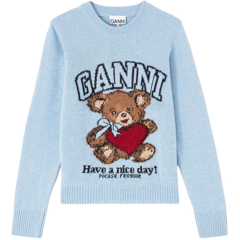 GANNI  Sweaters Clear Blue blau