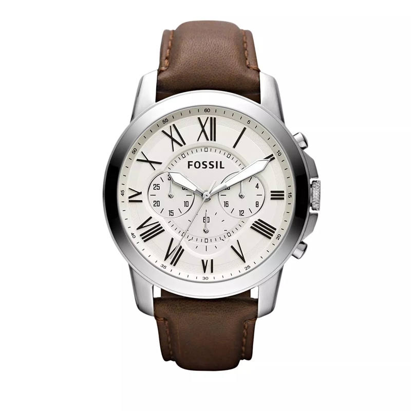 Fossil Chronograph Grant Dress Watch Silver
