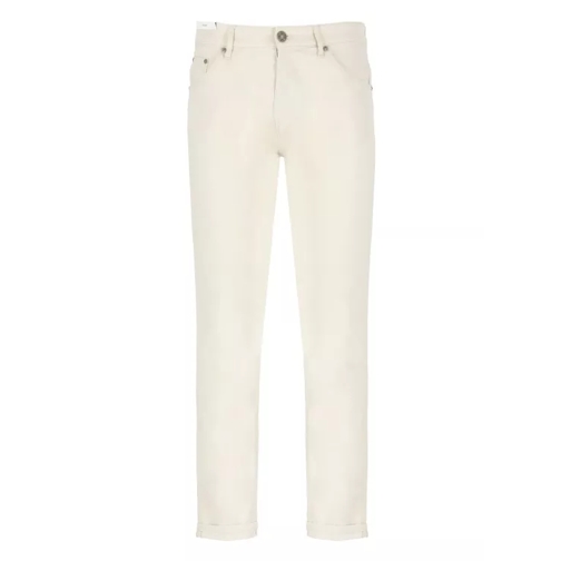 Pt Torino Ivory Cotton Pants Neutrals 