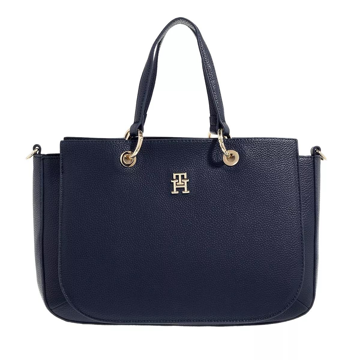 Tommy Hilfiger Th Emblem Satchel Space Blue Tote