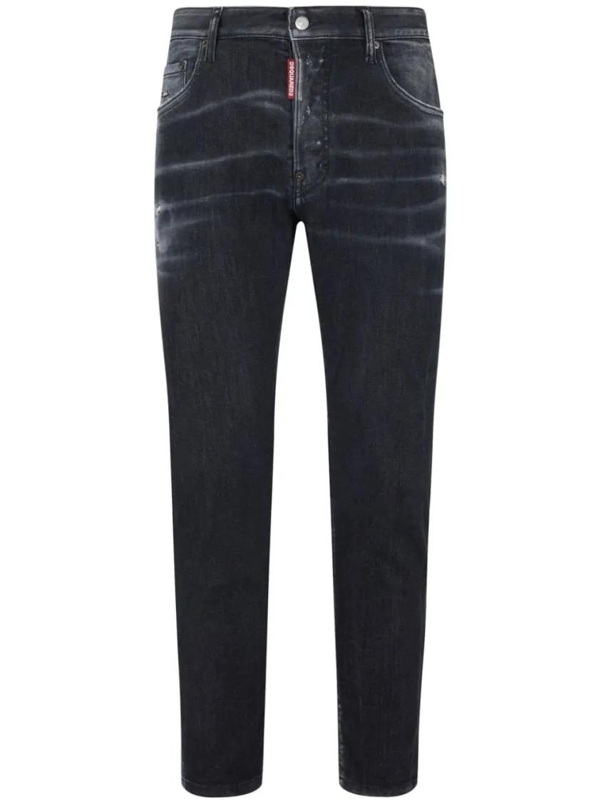 Dsquared2 - Black Cotton Jeans - Größe 46 - schwarz