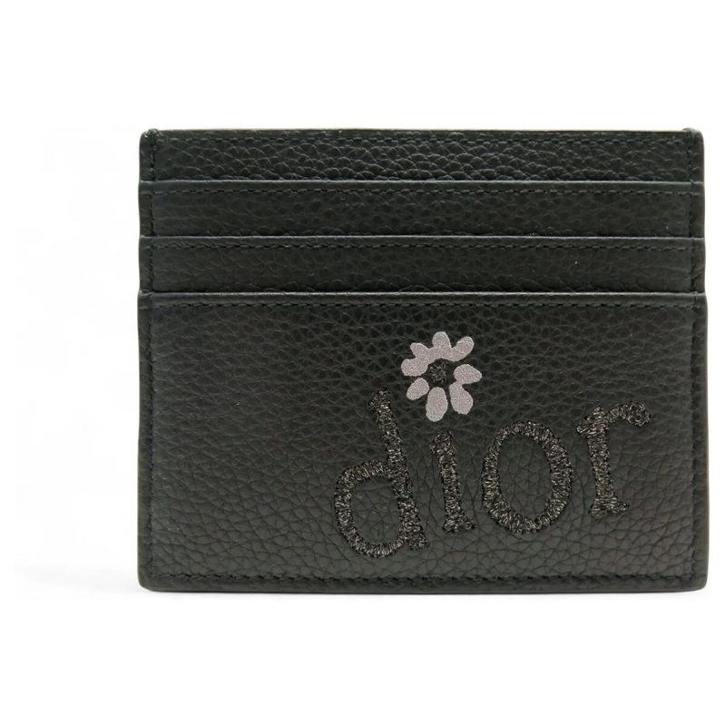 Christian Dior Geldbörse NEUER DIOR X ERL 6CC KARTENHALTER 2ESCH135SER SCHW schwarz